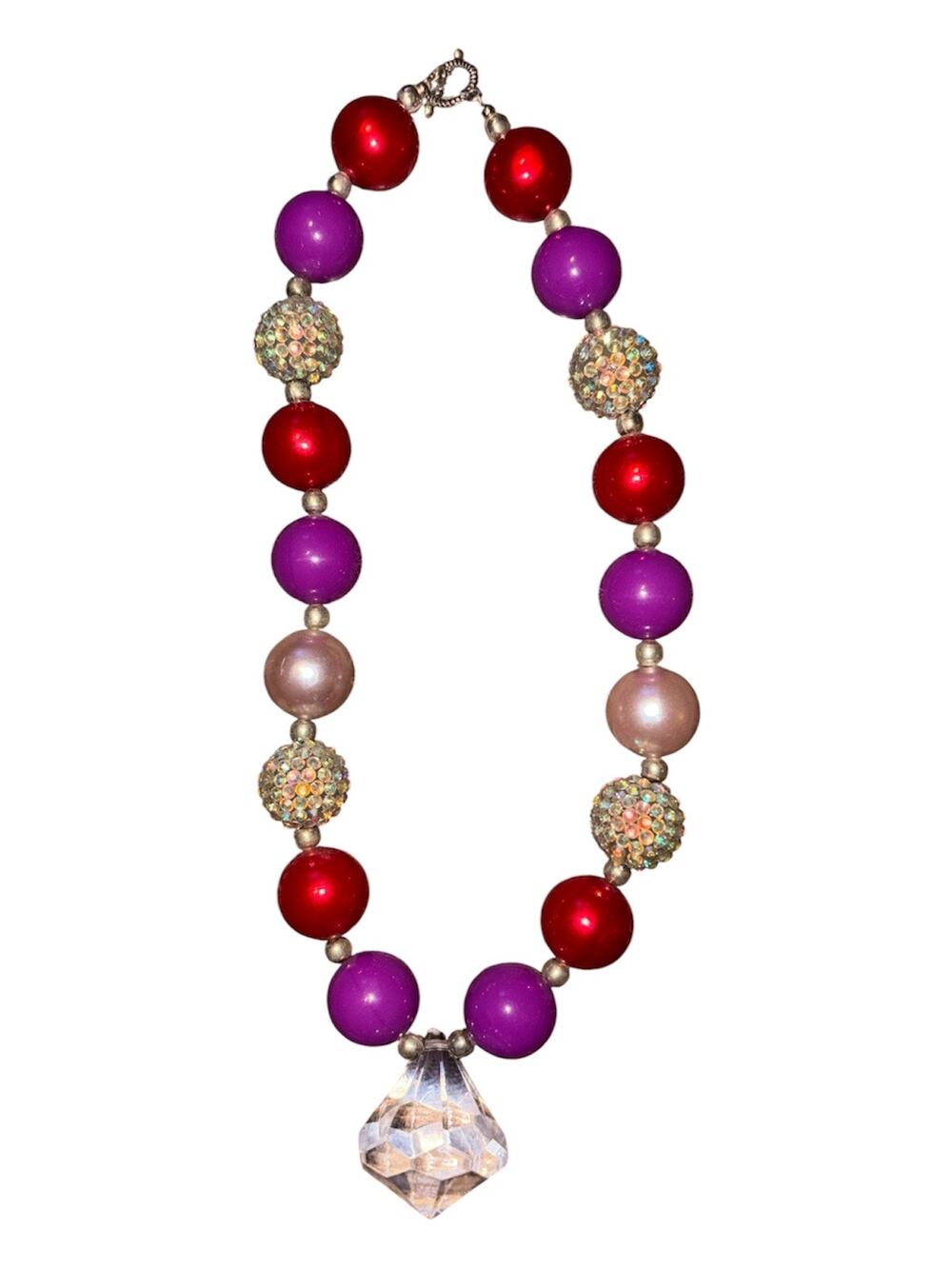 Chunky Beaded Bubblegum Necklace